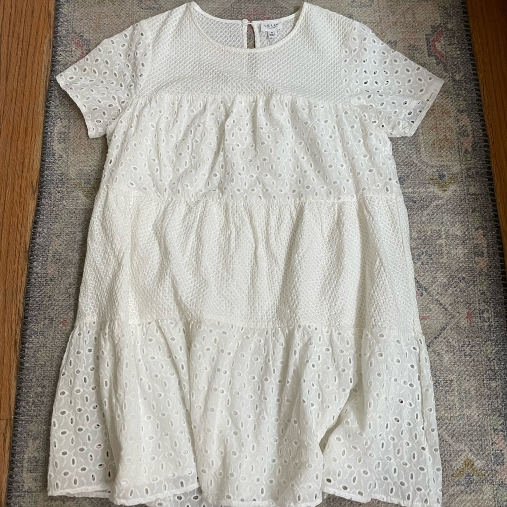 embroidered shift dress
